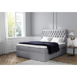 Expedo Čalouněná postel boxspring TOMIO + topper