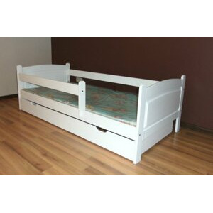 STA Dětská postel 160x80 cm Jan + šuplík + matrace - bílá